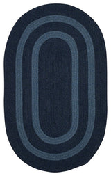 Colonial Mills Graywood GW53 Navy Bordered Area Rug, Oval 4'x6'