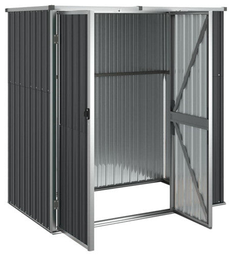 vidaXL Tool Shed Outdoor Storage Shed Tool Organizer Anthracite Galvanized Steel