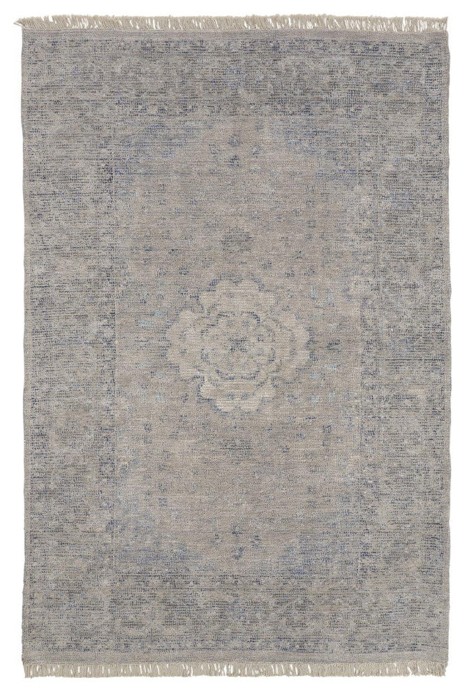 Weave & Wander Ramey Blue 3'6"x5'6" Hand Woven Area Rug