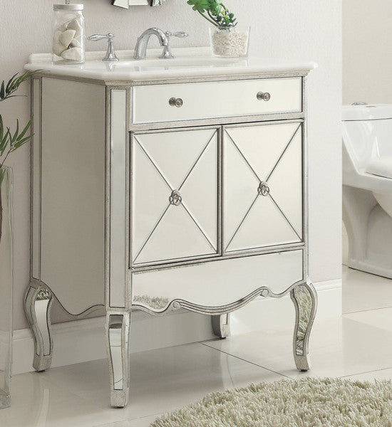 30" Decor-Style Mirror refection Adelisa Bathroom Sink Vanity