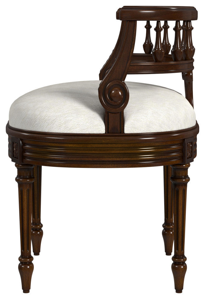 Butler Hathaway Vanity Seat, Antique Cherry/Brown