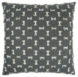 Frayed Pillow - Gunmetal