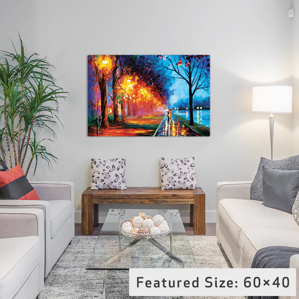 "Alley" by The Lake II Gallery" by Leonid Afremov, 40x26x1.5"