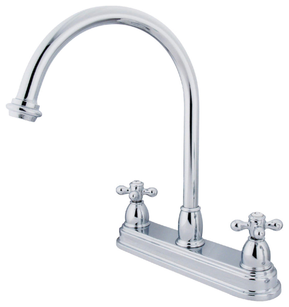 Kingston Brass Centerset Kitchen Faucet, Polished Chrome