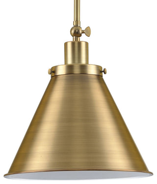 Hinton 1-Light Brass Vintage Pendant Hanging Light