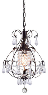 Angela Brushed Oak 1-light Teardrop Chandelier