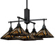 36" Square Nuevo Mission 5 Light Chandelier
