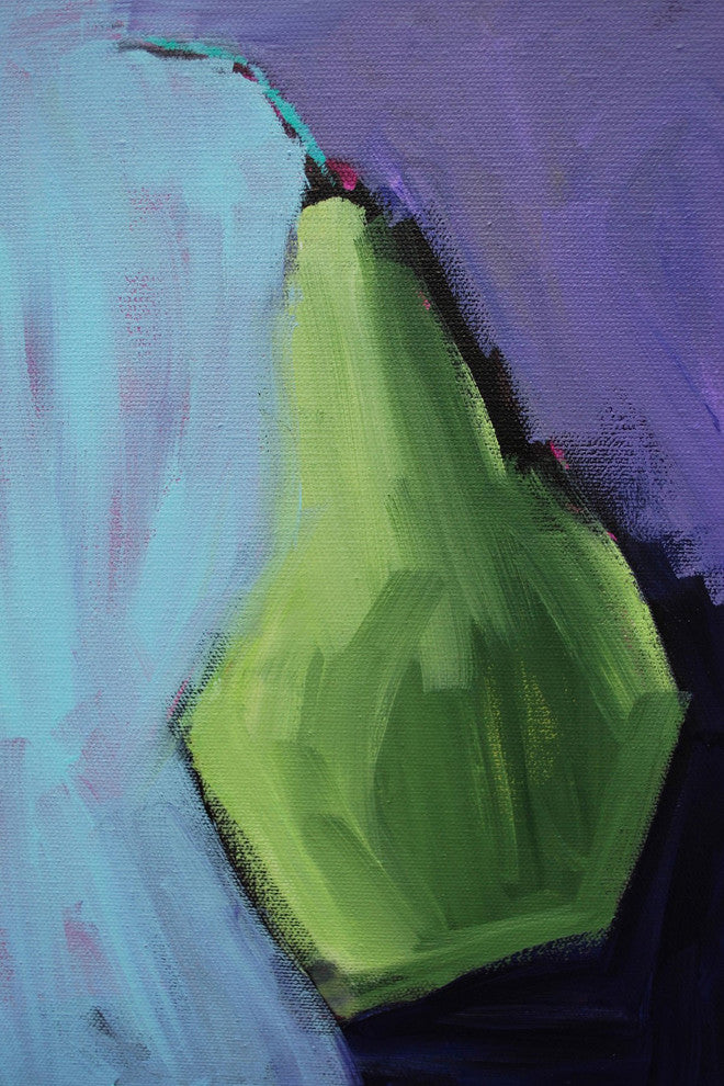 "Pearfect" Painting Print on Wrapped Canvas, 24"x36"