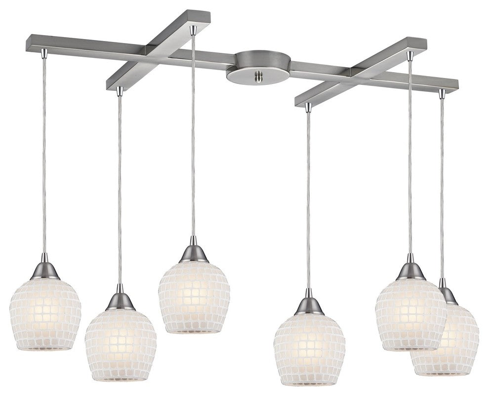 Elk Lighting 528-6WHT Fusion 6-Light Pendant Light