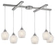 Elk Lighting 528-6WHT Fusion 6-Light Pendant Light