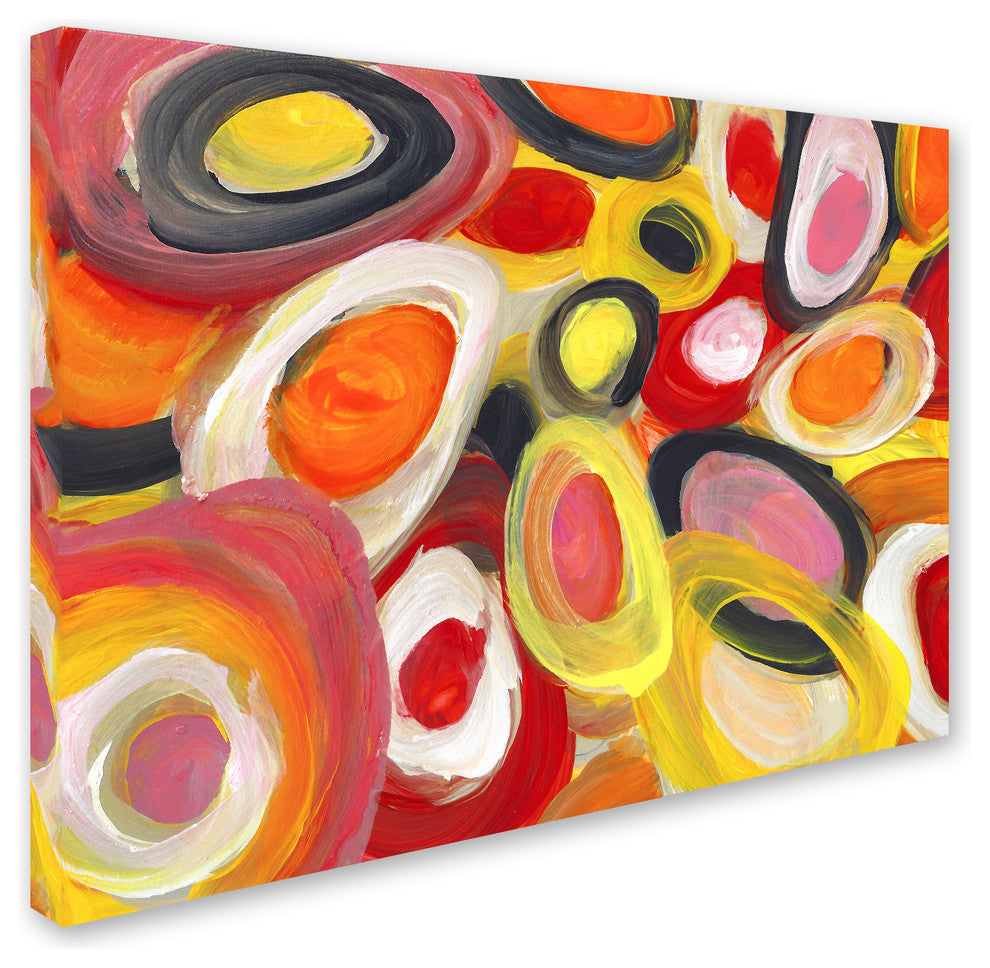 ''Colorful Abstract Circles 2'' Canvas Art, 47x35