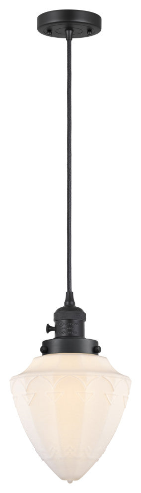 Innovations 201CSW-BK-G661-7-LED 1 Light Pendant, Switch, Matte Black