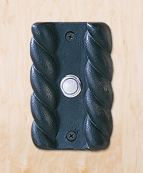 Twist Bell Plate With Button, Black Iron