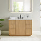 Clayton Bathroom Vanity, Washed Light Brown, 48", No Mirror
