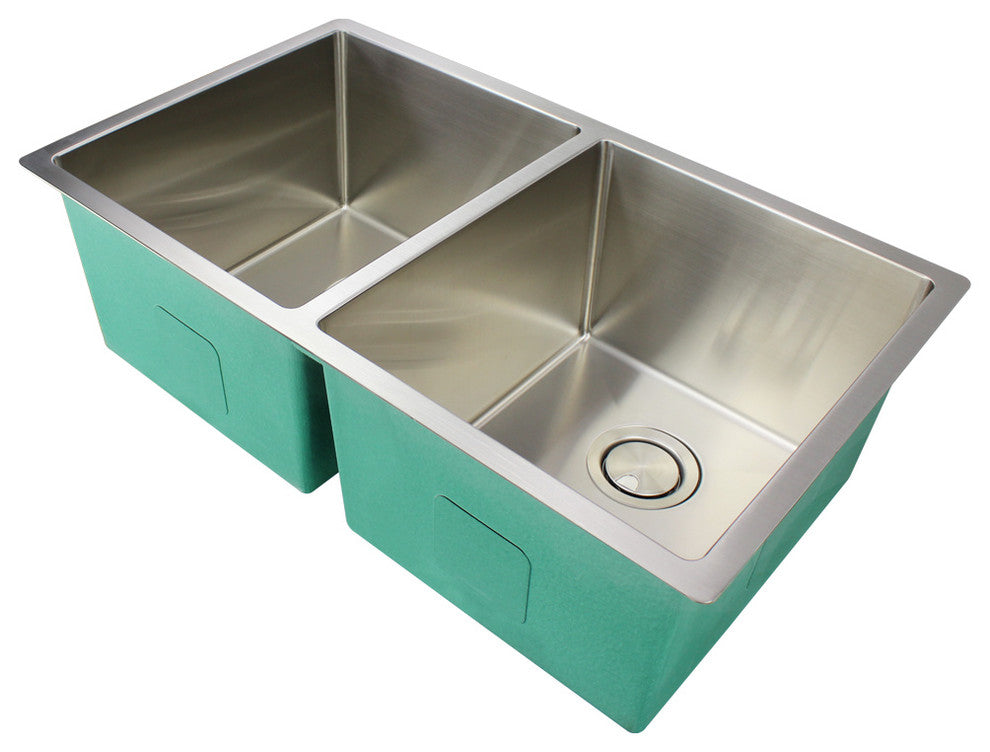 Transolid Diamond Titan Stainless 32" Undermount Kitchen Sink, Stainless Steel