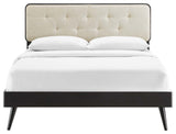Modway Bridgette Queen Wood Platform bed With Splayed Legs