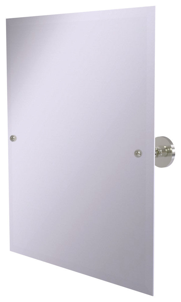 Prestige Skyline Frameless Beveled Edge Tilt Mirror, Satin Nickel