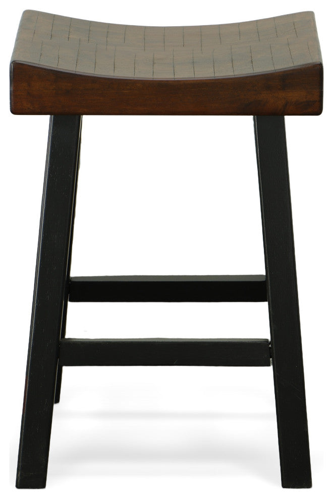 West Classic Deluxe Saddel Stool, Elm and Black