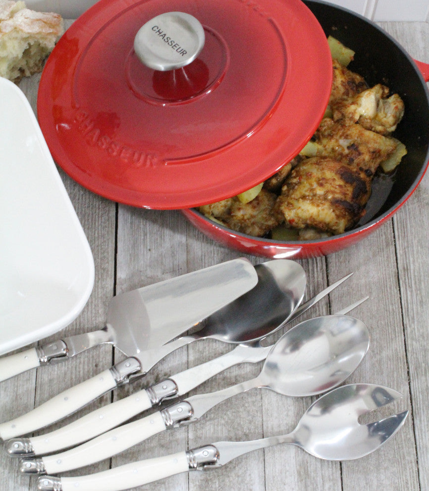 5-Piece Laguiole Hostess Set, Faux Ivory by French Home