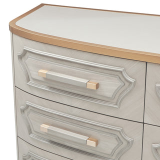 St. Charles Dresser With Mirror, Dove Gray