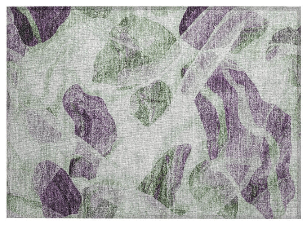 Machine Washable Indoor/Outdoor Chantille ACN1863 Aloe 1'8" x 2'6" Rug
