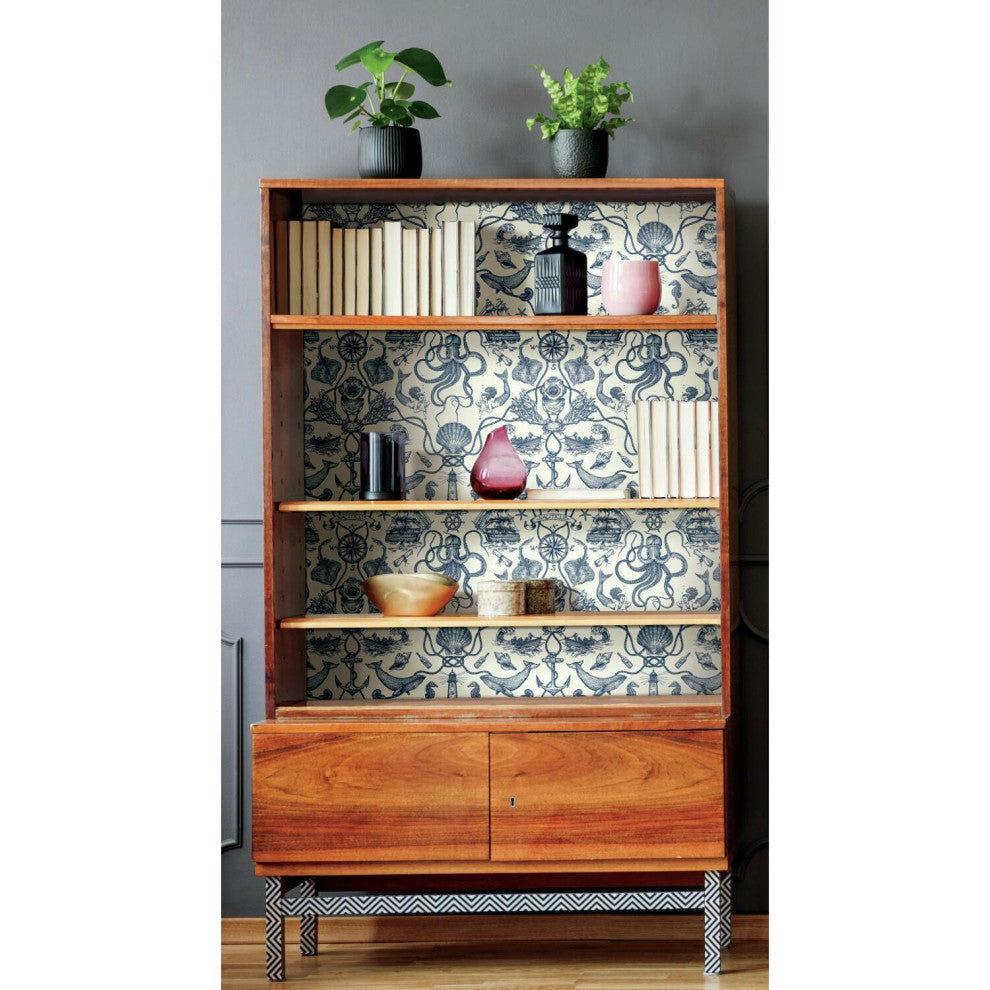 Deep Sea Toile Peel & Stick Wallpaper