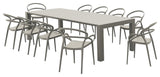 Compamia Mila Extendable Outdoor Dining 11-Piece Set, Taupe