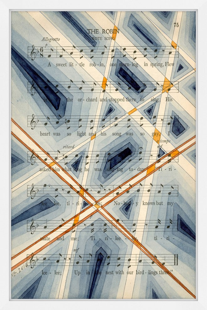 Marmont Hill, "The Robin" by Nikki Galapon Framed Painting Print, 12x18