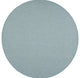 8' Aqua Round Power Loom Area Rug