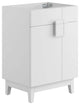 Modway Miles 24" Wood Bathroom Vanity Cabinet with Tapered Legs in White