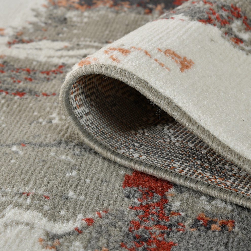 Alpine Ehra Power-Loomed Polypropylene Area Rug, Rust, 10'6" X 13'9"