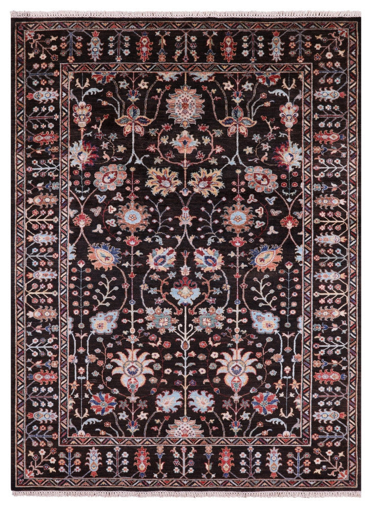 6' 4" X 8' 9" Persian Tabriz Hand Knotted Wool Rug Q10099