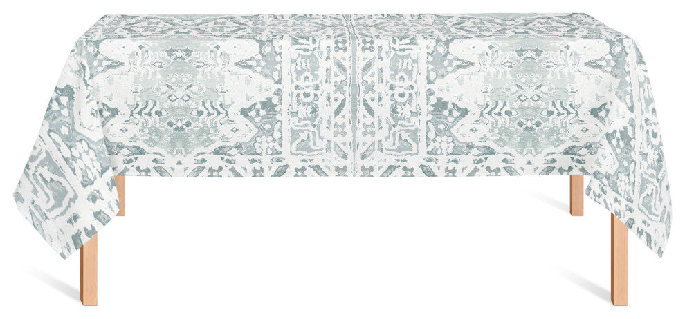 Blue Rug Pattern 58x102 Tablecloth