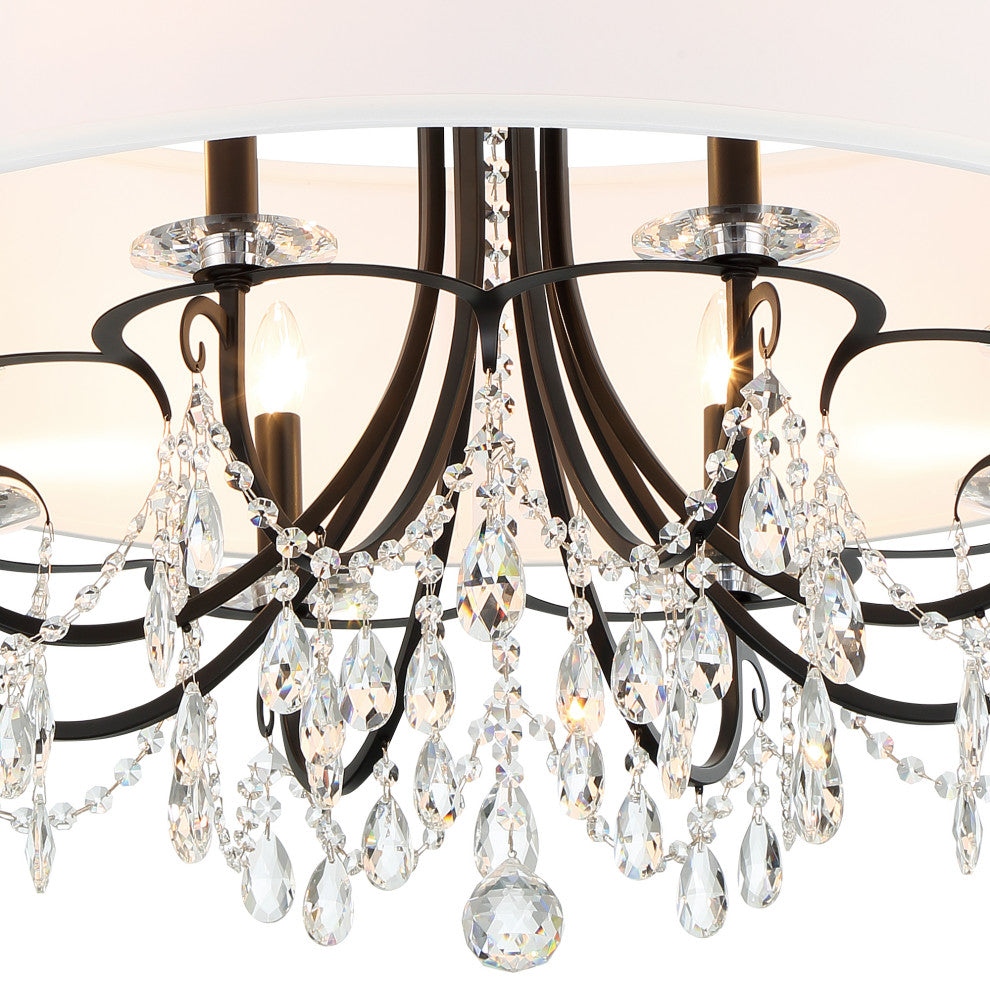 Othello 8 Light Matte Black Chandelier