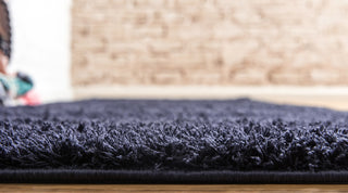 Unique Loom Midnight Blue Studio Solid Shag 2' 0 x 6' 7 Runner Rug