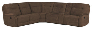 Parker Living Cooper 6 Piece Modular Manual Reclining Sectional, Shadow Brown