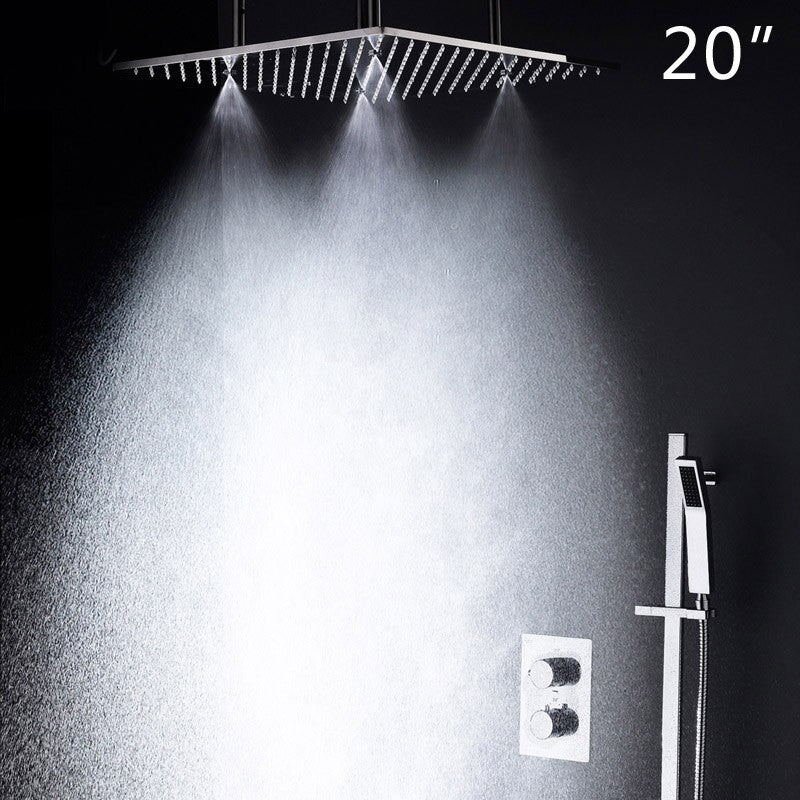 Fontana Sierra Chrome 20 Inch Rainfall Shower Set