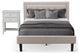 2-PiecePlatform Bedroom Set, 1 Full Size Bed Frame, Night Stand, Mist Beige