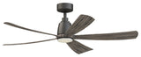Fanimation Kute5 52" Ceiling fan With LED Light, Matte Greige
