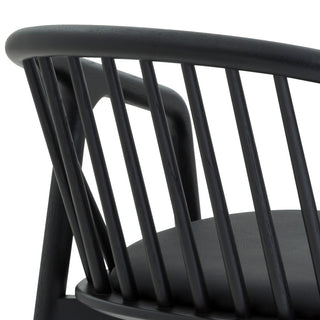 Echo, Black Oak Wood/Faux Leather, Bar Stool, 30", Single