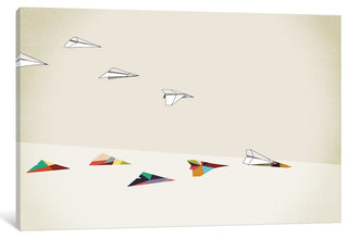 "Walking Shadow Paper Planes" by Jason Ratliff, 40x26x1.5"