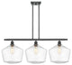 Innovations 516-3I-BK-G654-12 3-Light Island Light, Matte Black
