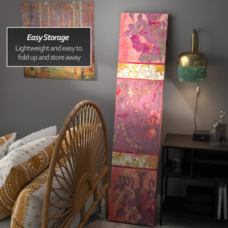 6' Tall Double Sided Vintage Emblem Canvas Room Divider