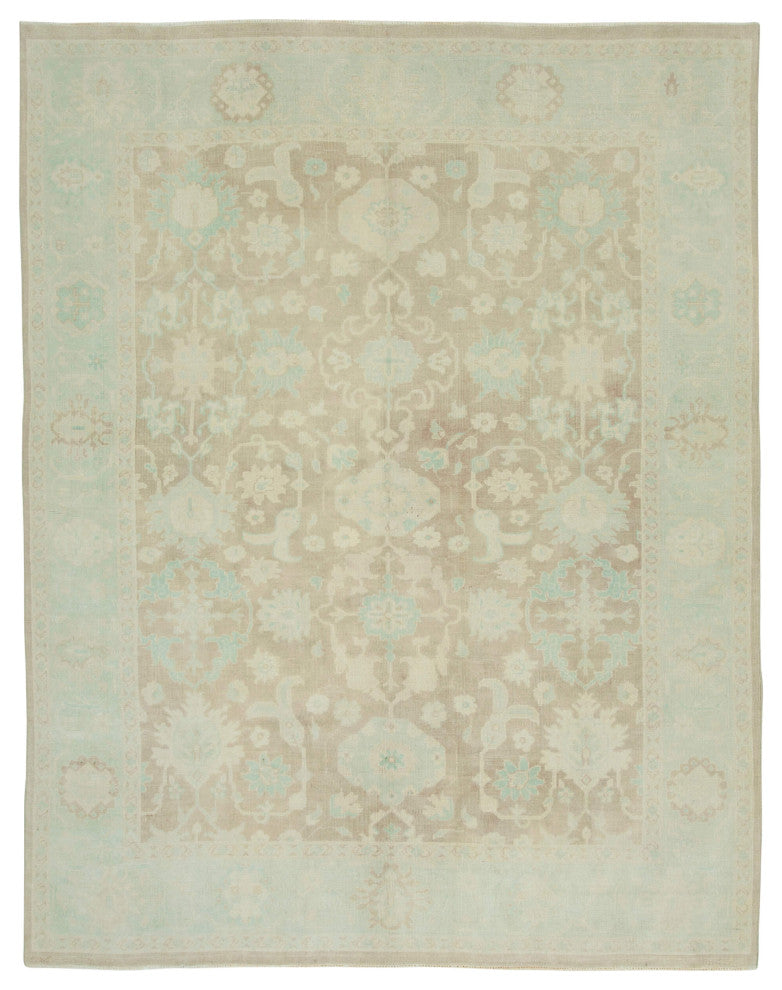 Rug N Carpet - Handmade Oriental 7' 10" x 11' 8" Wool Oushak Area Rug