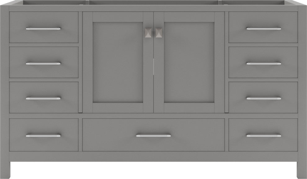 Caroline Avenue 60" Single Bathroom Vanity Cabinet, Gray