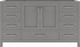 Caroline Avenue 60" Single Bathroom Vanity Cabinet, Gray