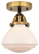 INNOVATIONS 288-1C-BAB-G321 1-Light Semi-Flush Mount Black Antique Brass