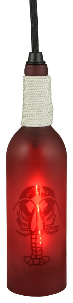 3W Coastal Collection Lobster Wine Bottle Mini Pendant