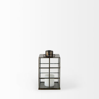Grimwig, Small, 8Lx8Wx15H Gold Glass Lantern
