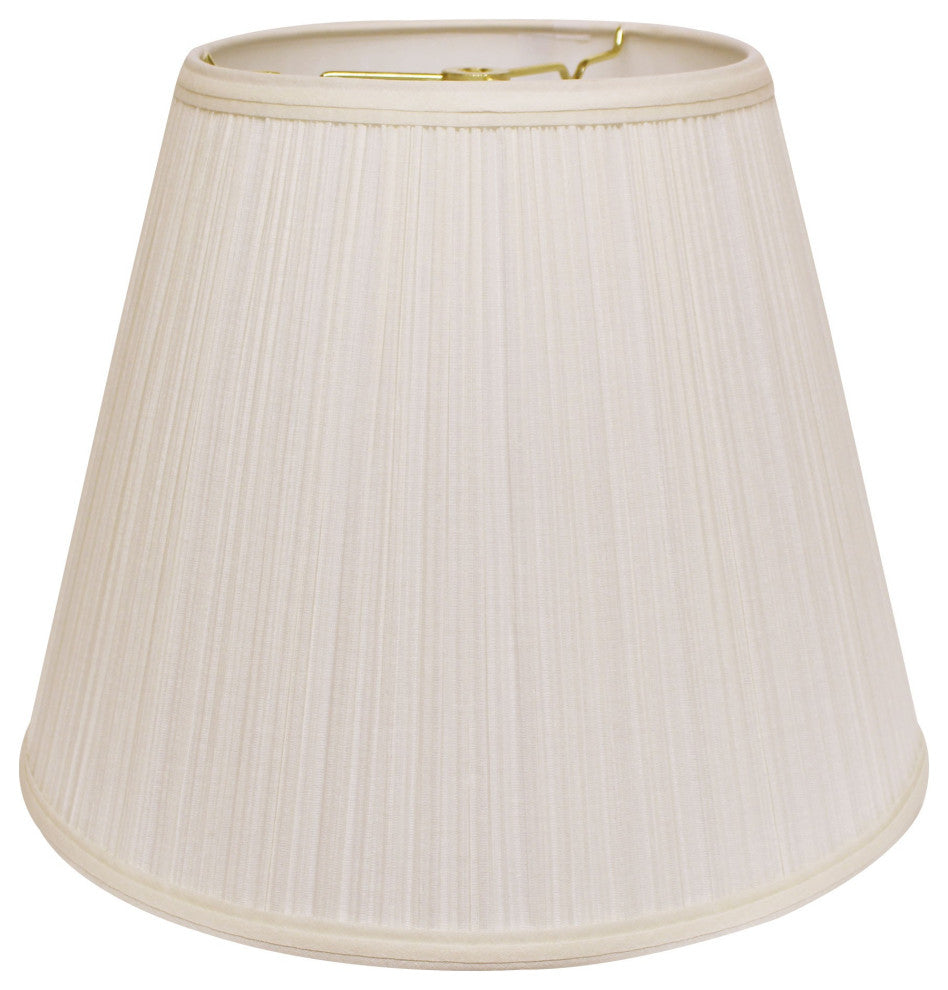 18" White Empire Deep Slanted Broadcloth Lampshade